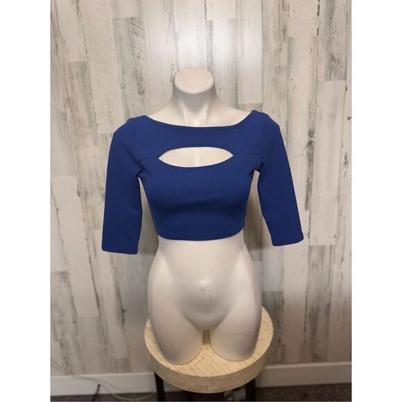 Blue crop top - Picture 1 of 5